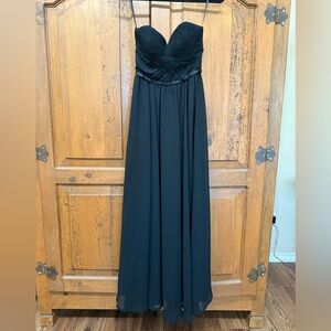 May Queen Elegant Strapless Black Dress